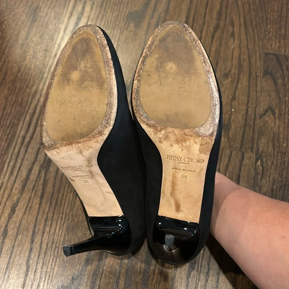 Jimmy Choo black suede booties